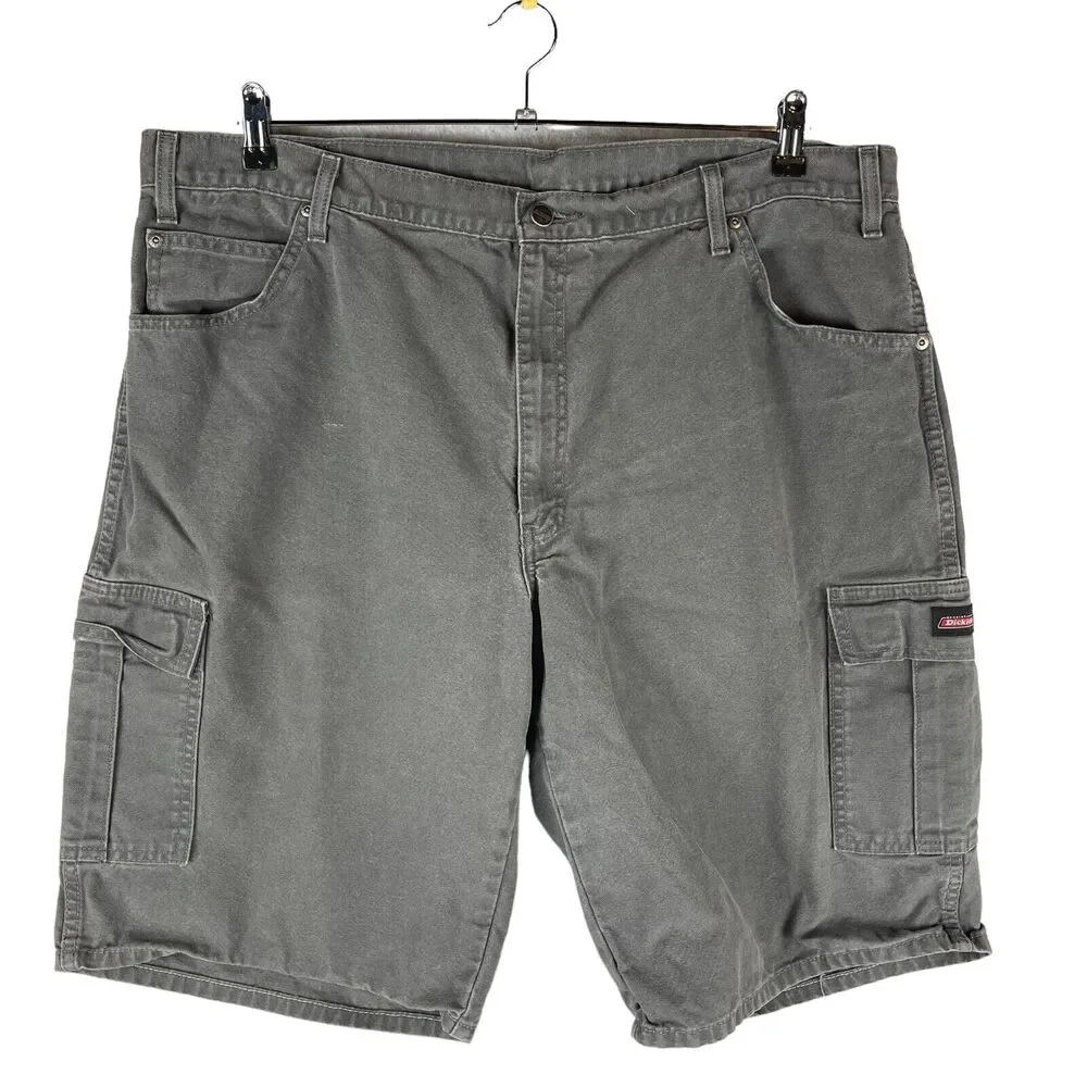 Dickies Mens Sz 42 Shorts Carpenter Jean Grey Relaxed Fit‎ Work Painter Denim
